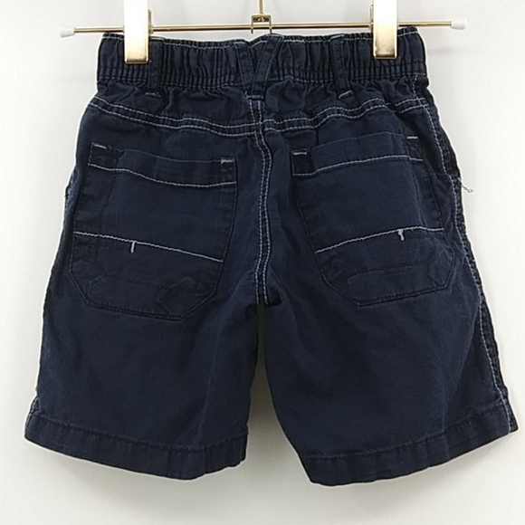 💙 NEXT Elasticated Waist Linen Blend Cargo Shorts - Picture 3 of 4